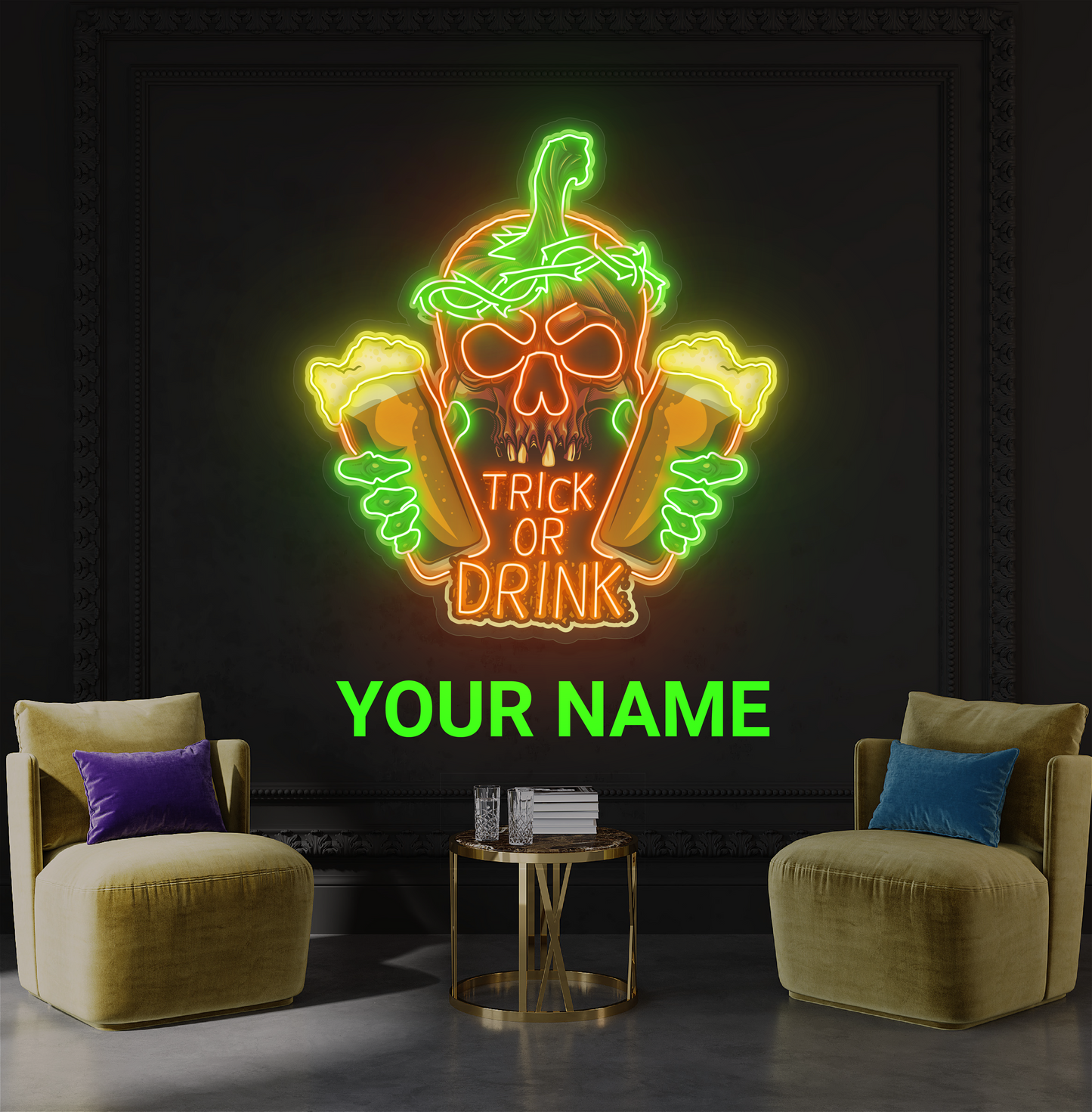 Trick Or Drink Artwork Led Neon Sign