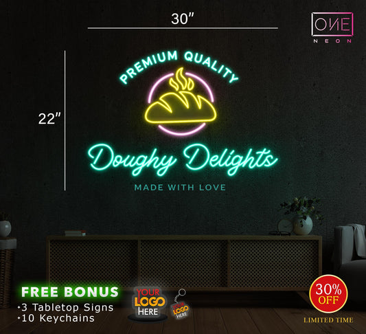 Premium Quality Doughy Delights | Led Neon Sign