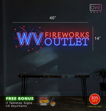 WV Firework outlet (2 signs) | Led Neon Sign