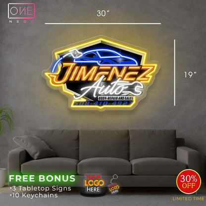 Jimenez Auto | Led Neon Sign