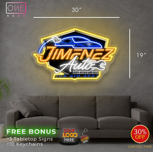 Jimenez Auto | Led Neon Sign