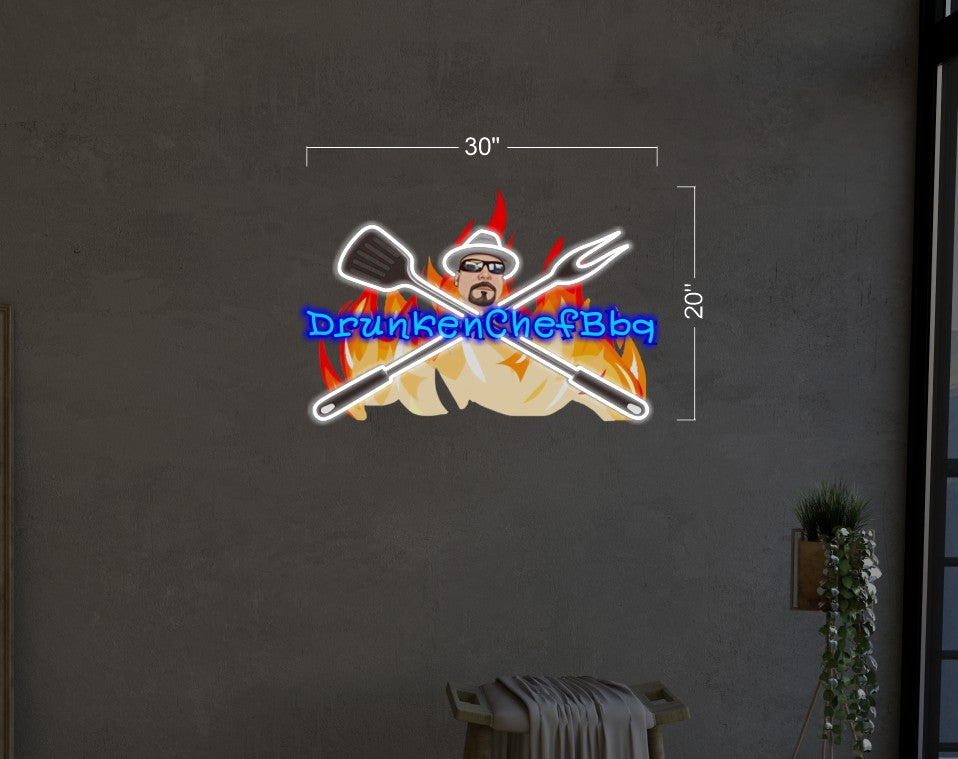 DrunkenChefBbq | LED Neon Sign