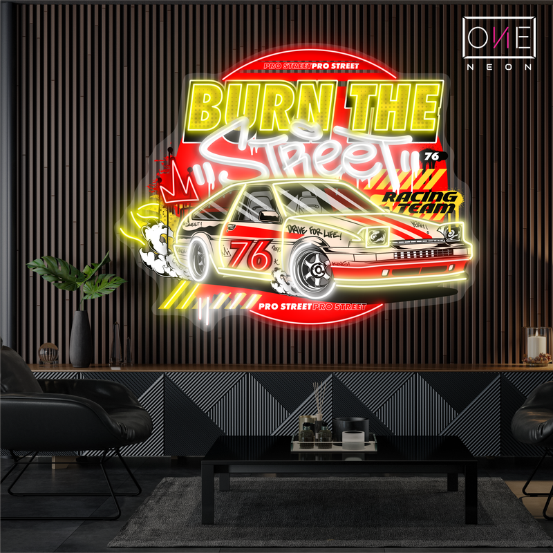 Burn The Street Artwork Led Neon Sign