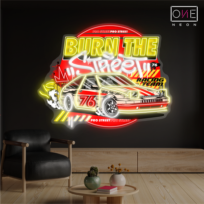 Burn The Street Artwork Led Neon Sign