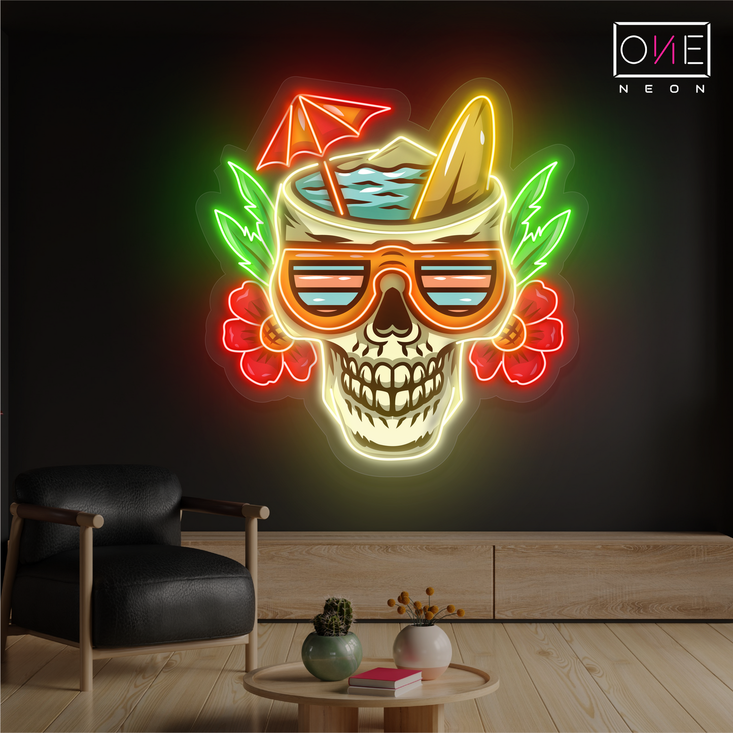 Island of Skulls Artwork Led Neon Sign