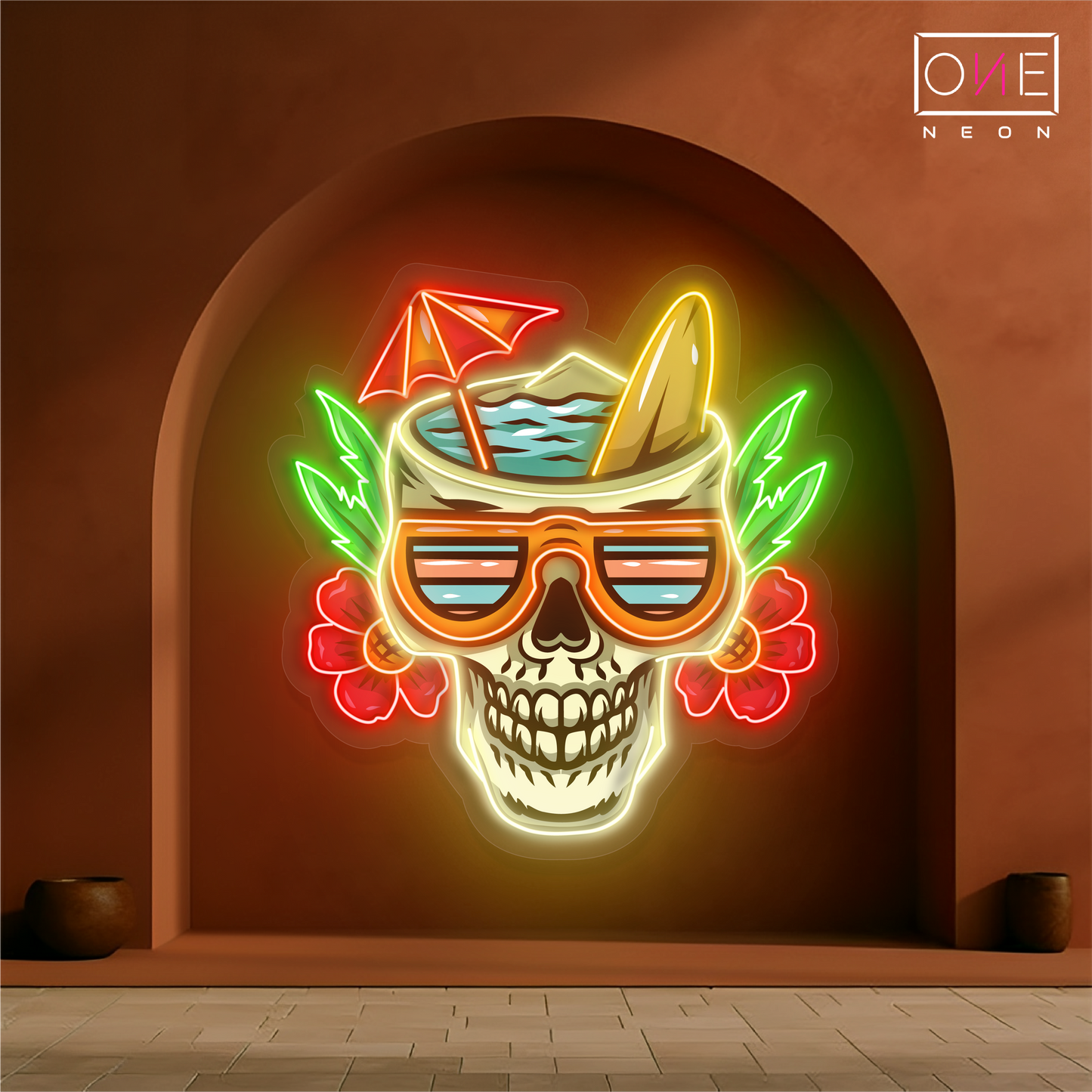 Island of Skulls Artwork Led Neon Sign