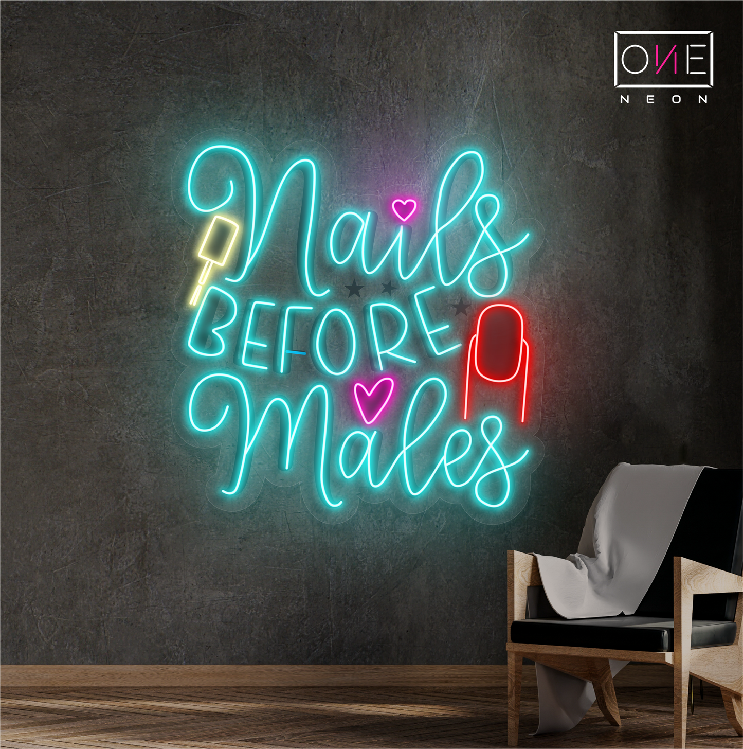 Nails Before Males Studio Artwork Led Neon Sign