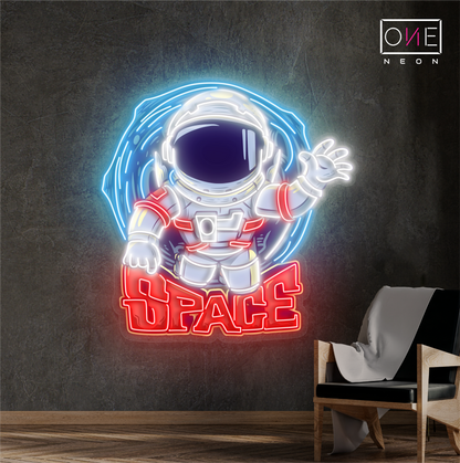 Space Voyager Artwork Led Neon Sign