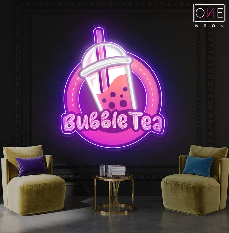 Bubble Tea Delight Artwork Led Neon Sign