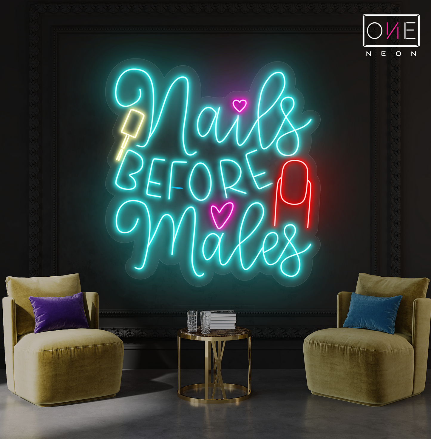 Nails Before Males Studio Artwork Led Neon Sign