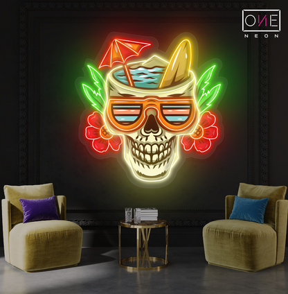 Island of Skulls Artwork Led Neon Sign