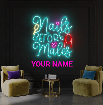 Nails Before Males Studio Artwork Led Neon Sign