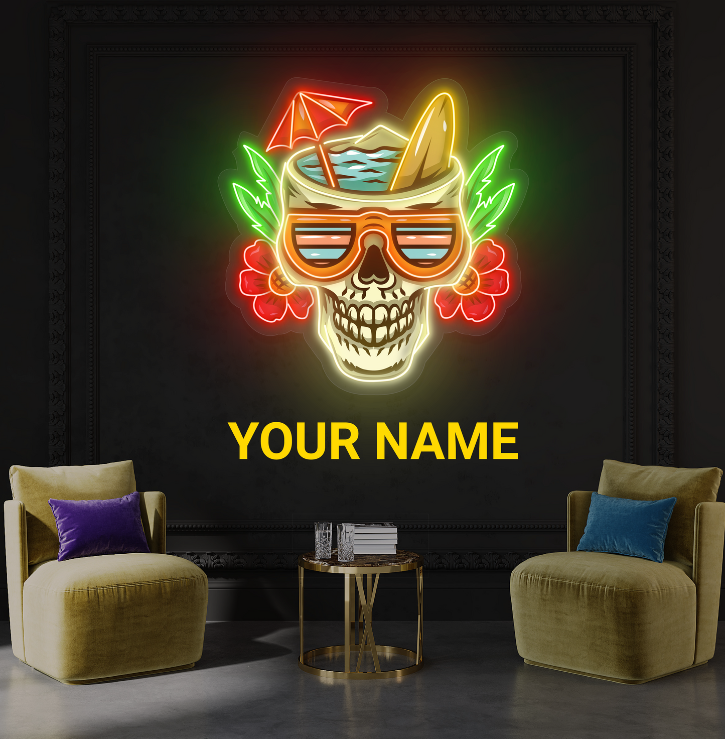 Island of Skulls Artwork Led Neon Sign