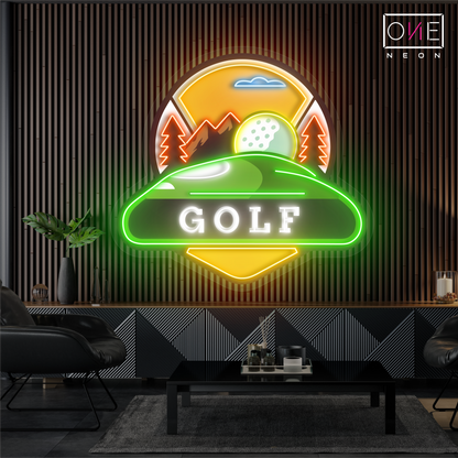 Mountain Golf Artwork Led Neon Sign