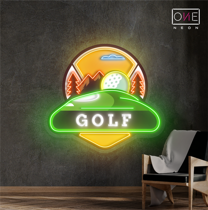 Mountain Golf Artwork Led Neon Sign