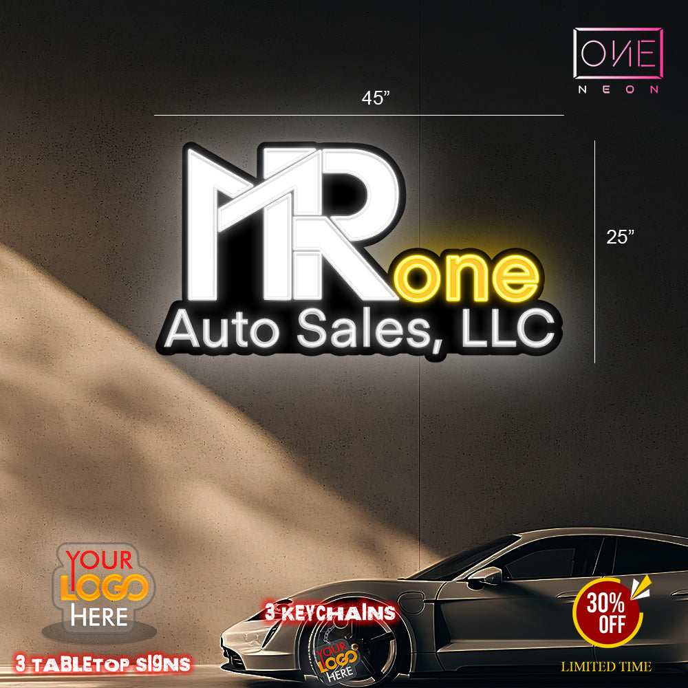 MR One Auto Sales | LED Neon Sign (outdoor use)