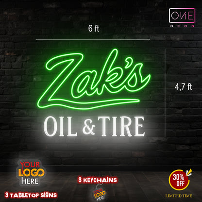 Zak's Oil & Tire | Led Neon Sign (2 signs)
