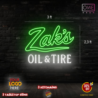 Zak's Oil & Tire | Led Neon Sign (2 signs)