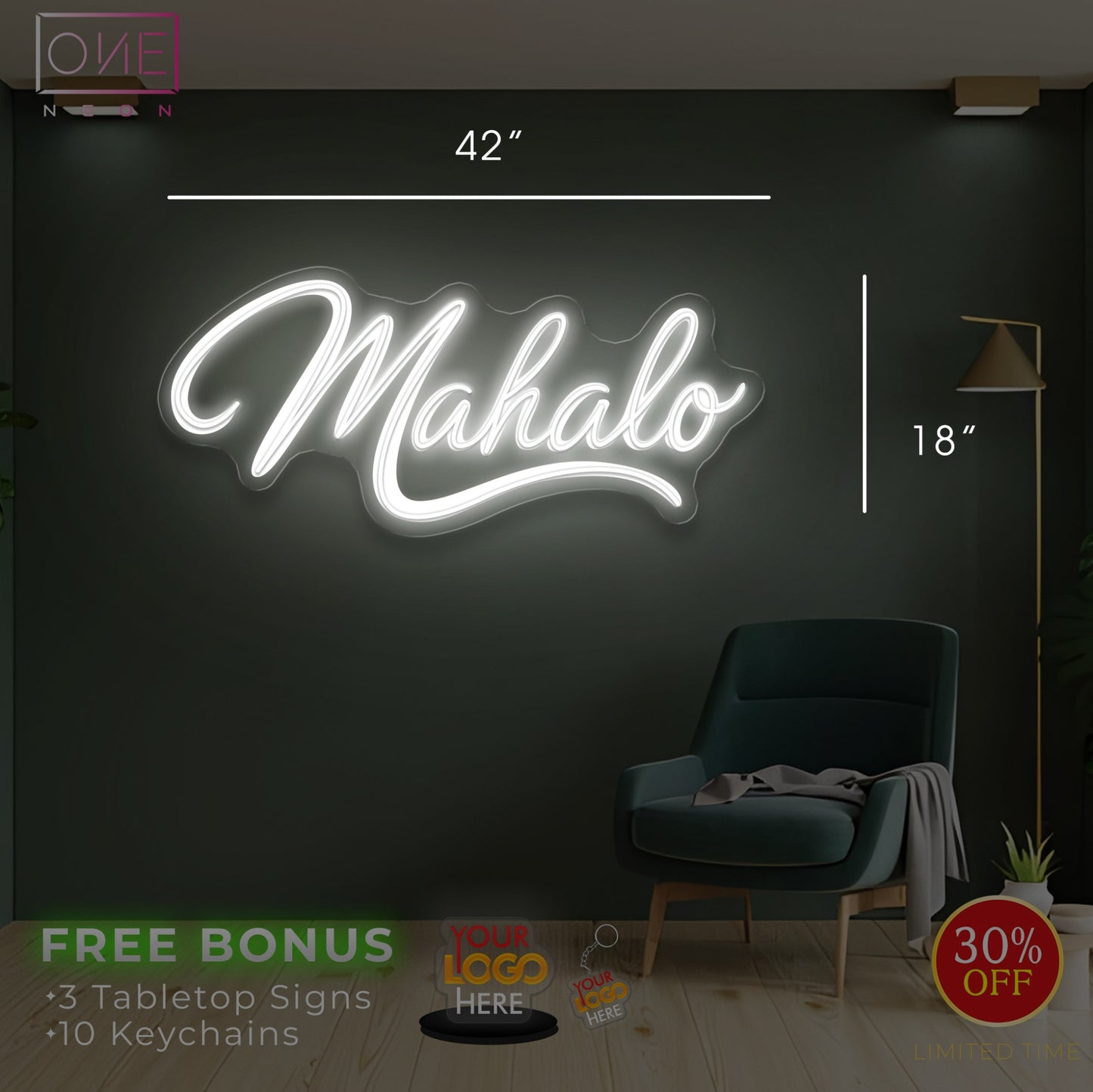 Mahalo + OBISIC | Led Neon Sign (2 signs)