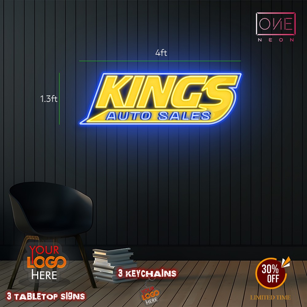 KINGS AUTO SALES| LED Neon Sign