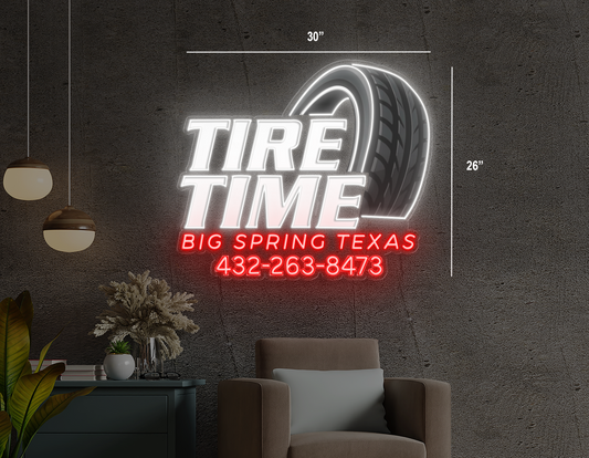 TIRE TIME | LED Neon Sign