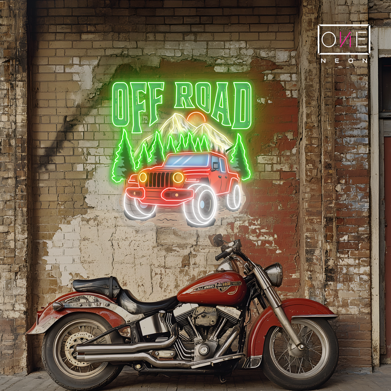 Off Road Mountain Artwork Led Neon Sign