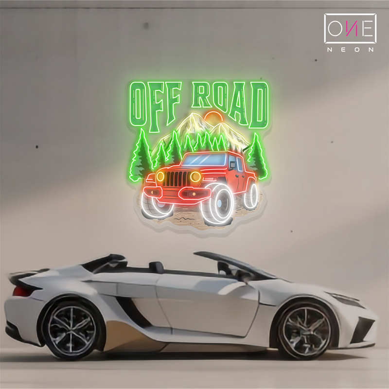 Off Road Mountain Artwork Led Neon Sign