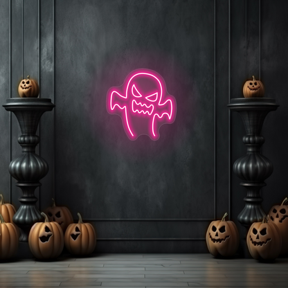 Angry Ghost LED Neon Sign