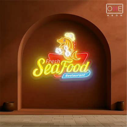 Fresh Seafood Restaurant Artwork Led Neon Sign