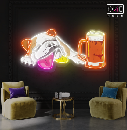 Puppy Brew Artwork Led Neon Sign