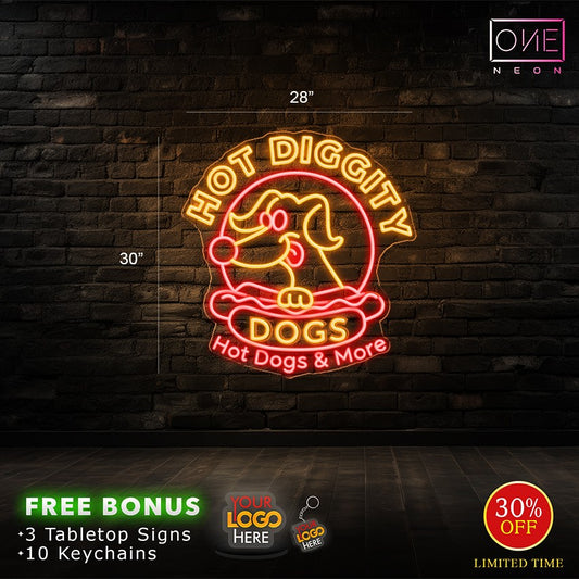 HOT DIGGITY DOGS  | Led Neon Sign (3 signs)