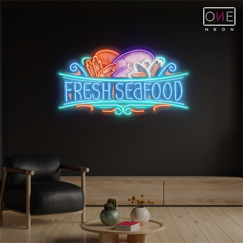 Fresh Seafood Artwork Led Neon Sign