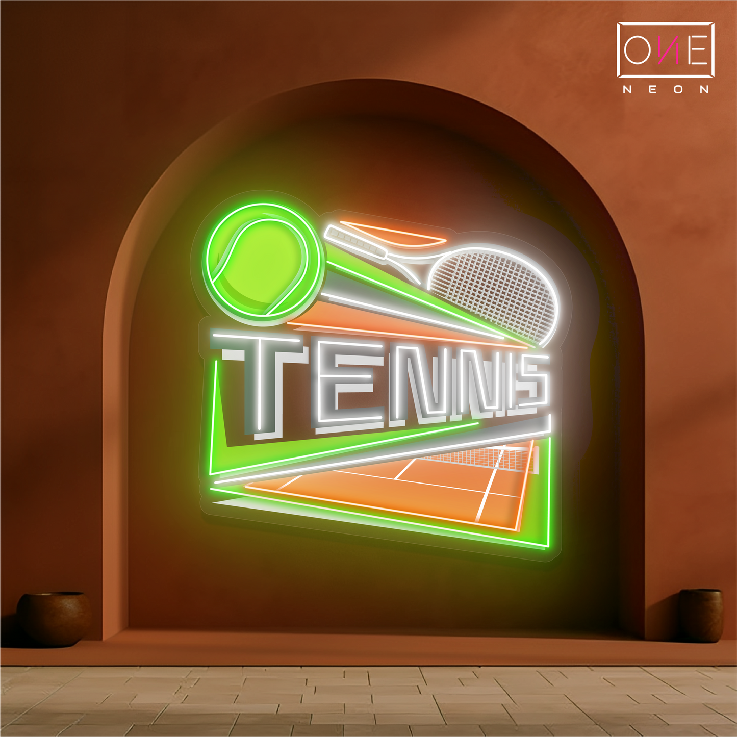 Court Side Tennis Artwork Led Neon Sign