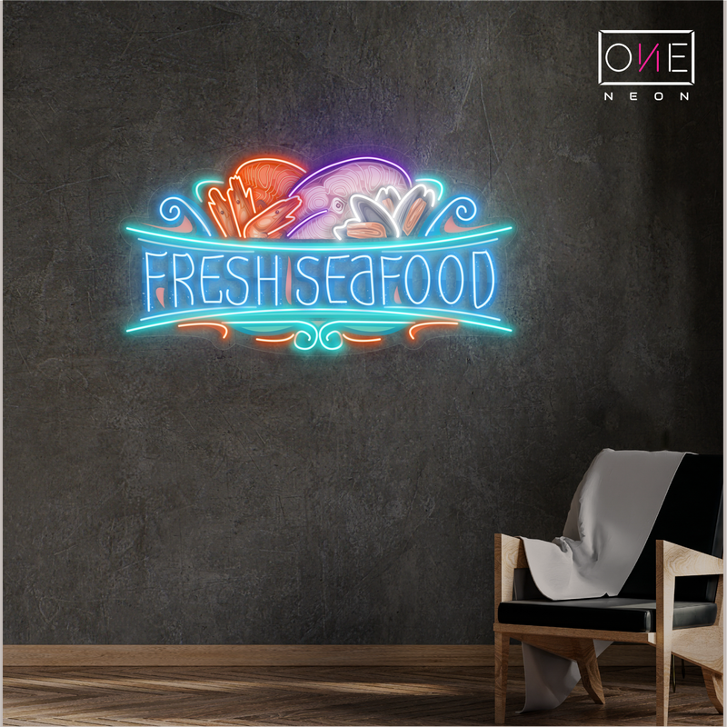 Fresh Seafood Artwork Led Neon Sign