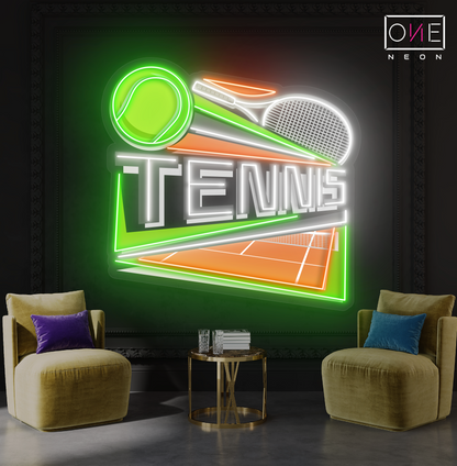 Court Side Tennis Artwork Led Neon Sign