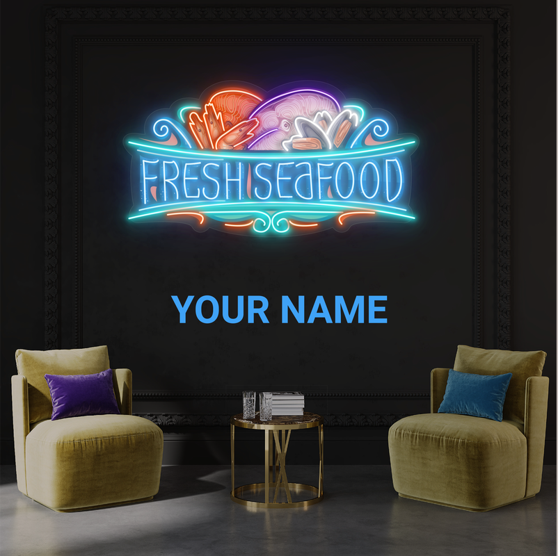 Fresh Seafood Artwork Led Neon Sign