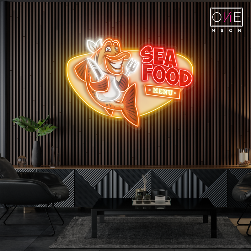 Seafood Artwork Led Neon Sign