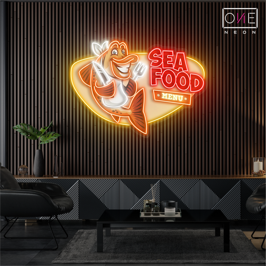 Seafood Artwork Led Neon Sign