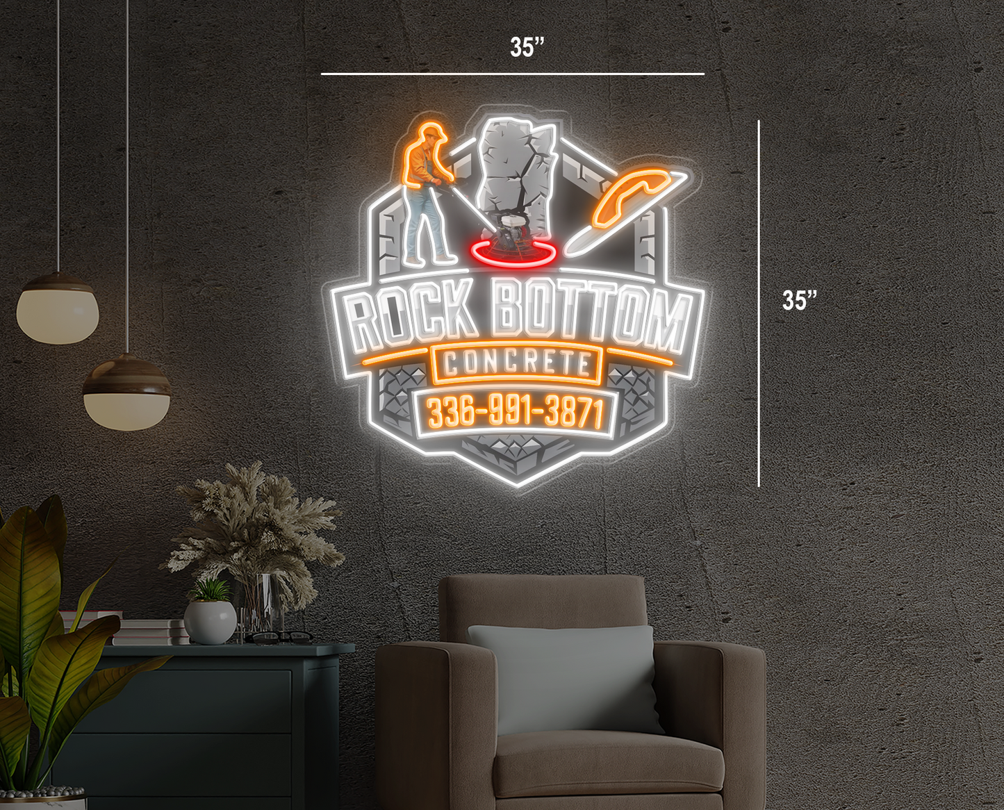 ROCK BOTTOM | LED Neon Sign