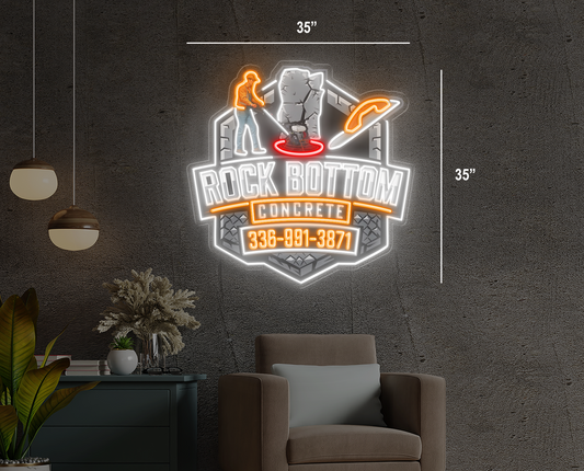 ROCK BOTTOM | LED Neon Sign