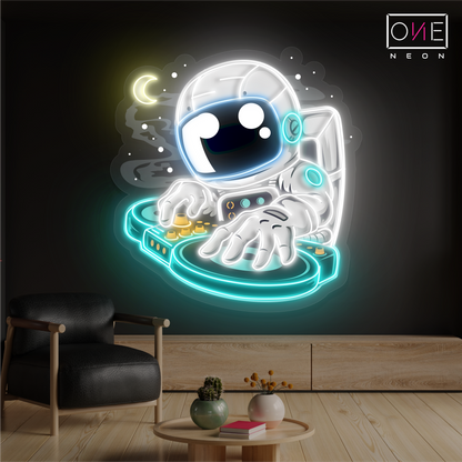 Astronaut DJ Artwork Led Neon Sign