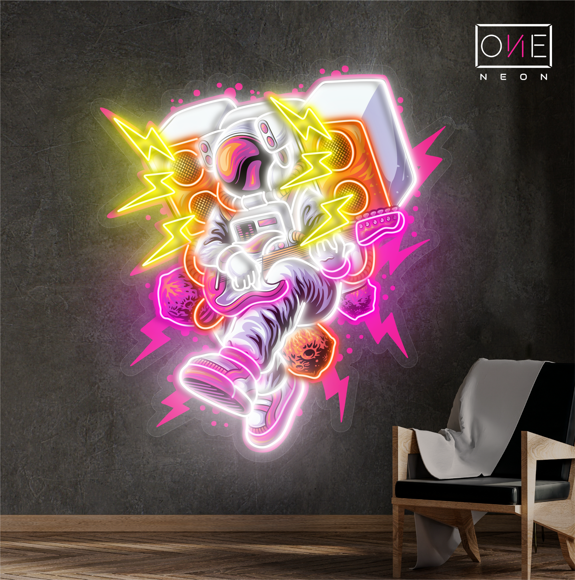 Astronaut Music Artwork Led Neon Sign – ONE Neon™ Sign