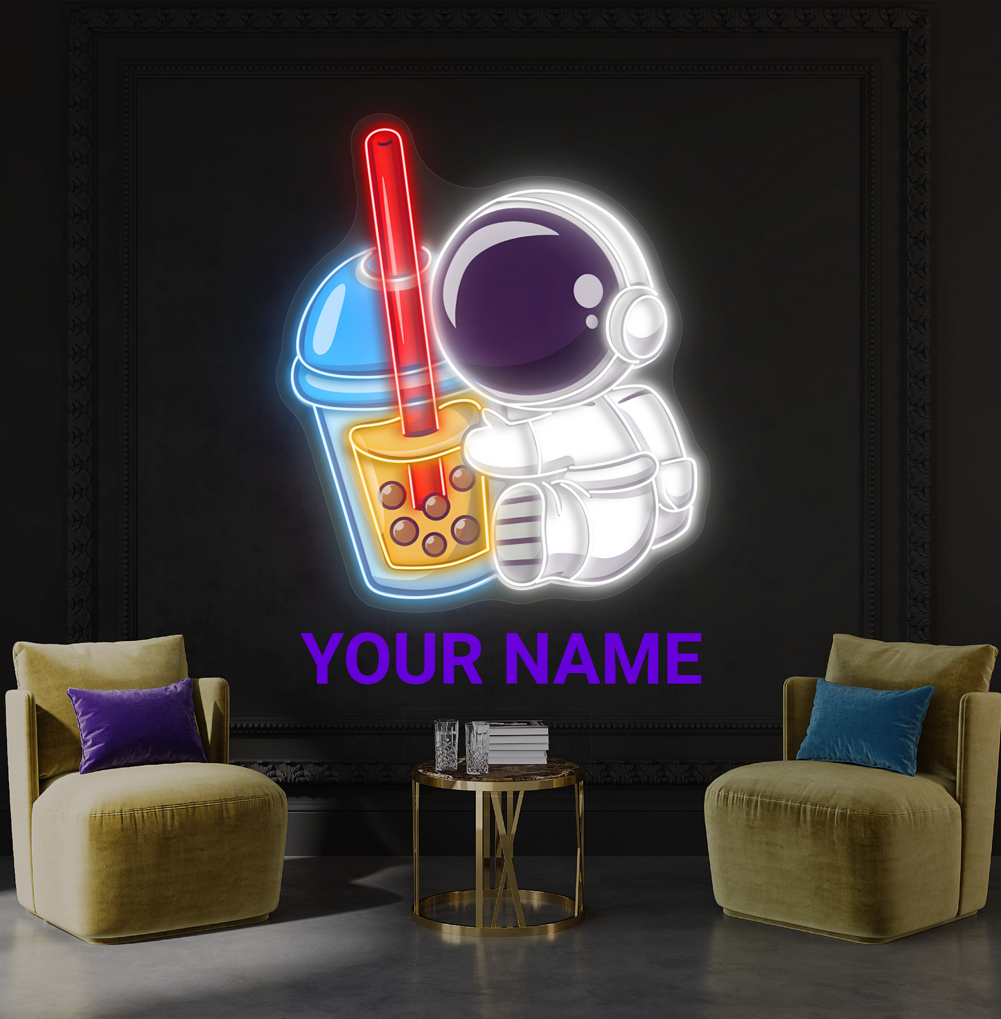 Boba Astronaut Artwork Led Neon Sign