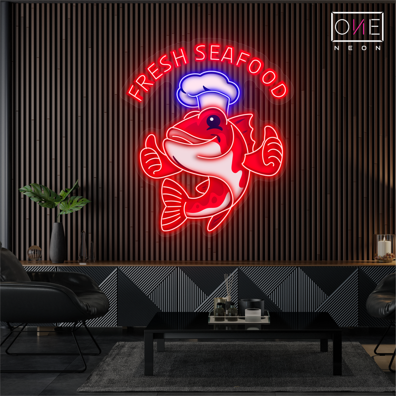 Fresh Seafood Artwork Led Neon Sign