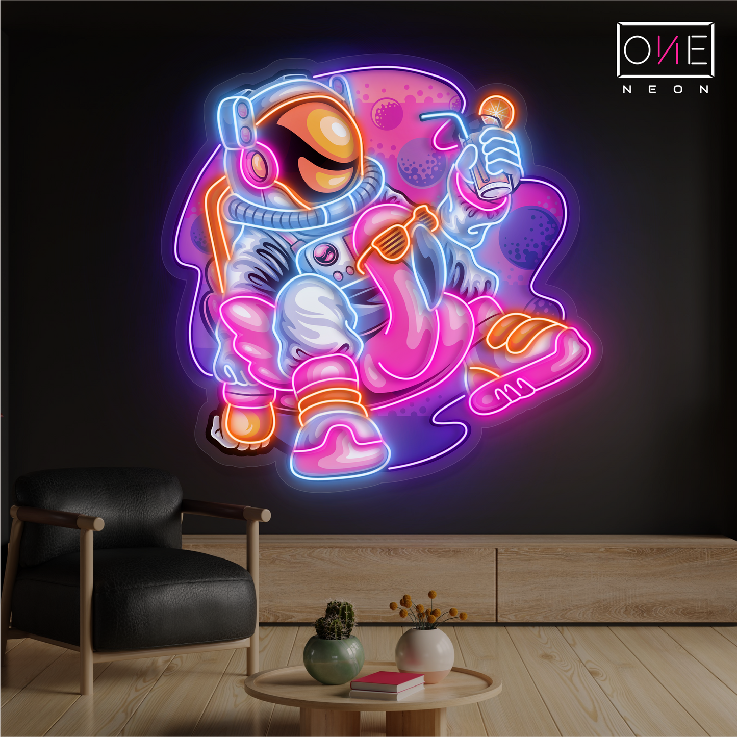 Chill Astronaut Artwork Led Neon Sign