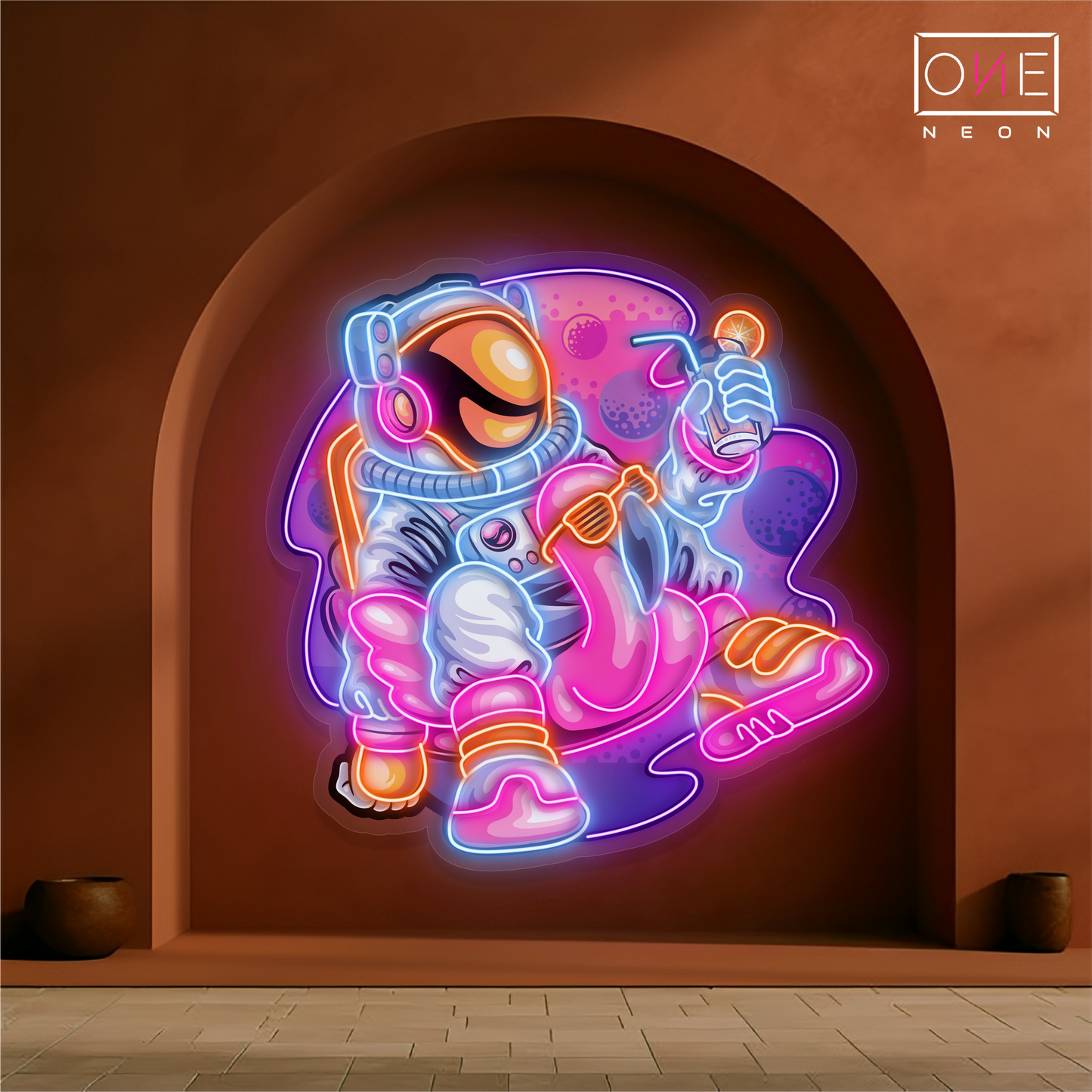 Chill Astronaut Artwork Led Neon Sign