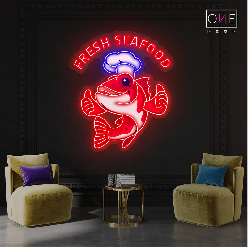 Fresh Seafood Artwork Led Neon Sign