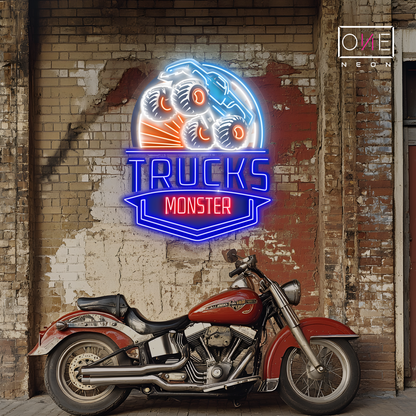 Trucks Monster Artwork Led Neon Sign