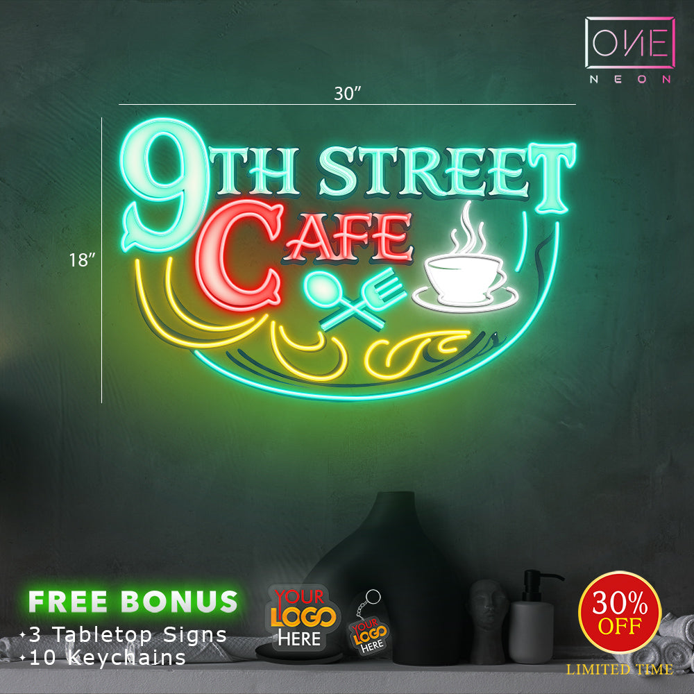 9TH STREET CAFE | Led Neon Sign (INDOOR)