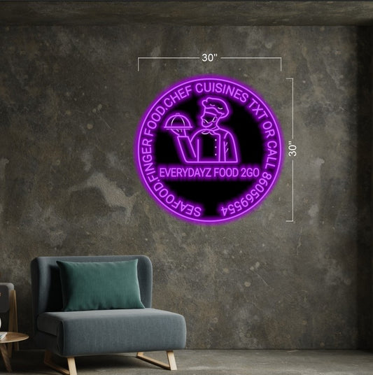 EVERYDAYZ FOOD 2GO| LED Neon Sign